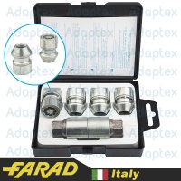 FARAD STARLOCK | Гайки секретки М14х2х34мм Конус Вращающееся кольцо (Ford) + запасной ключ под 21