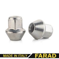 Гайка колесная Ford М12x1,5x30мм Увеличенный конус Цинк Ключ 19 FARAD (Италия) под оригинальные диски