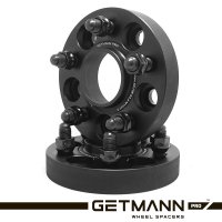 GETMANN | Колесная проставка-адаптер 25мм PCD 5x108 DIA 63.4 со шпильками 14x1.5 для Ford, Land Rover, Jaguar, Volvo (Кованая)