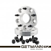 GETMANN | Колёсная проставка-адаптер 25мм PCD 5x139.7 DIA 98.5 на 5х120 DIA 72.6 со шпильками 12х1.25(Кованый алюминий)