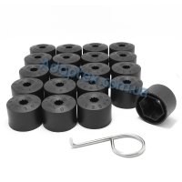 Колпачки заглушки для болтов Volkswagen Ключ 17 Черные (20 шт)