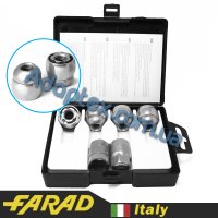 FARAD FLOWERLOCK | Гайки секретки М12x1.5x26мм Сфера Вращающееся кольцо (Honda, Rover) 2 ключа под 19 для железных дисков