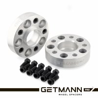 GETMANN | Колёсная проставка-адаптер 35мм PCD 4x100 DIA 60.1 с футорками 12х1.5 для для Dacia, Renault, Smart (Кованый алюминий)