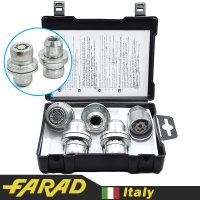 FARAD STARLOCK | Гайки секретки М14х1.5х46 Прессшайба Вращающееся кольцо Ключ 22 (для оригинальных дисков Land Rover)