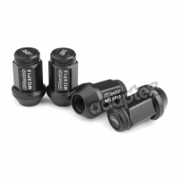 Комплект колесных гаек GReddy M12х1.5х35 Конус Ключ 19 Кованый алюминий 7075 (Черные) Комплект 4шт