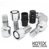 Korex | Болты секретные М14x1.5x28 Сфера Вращающееся кольцо Ключ 17-19 (Audi, SsangYong, Seat, Skoda, Mercedes-Benz, Volkswagen) оригинальные диски
