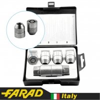 FARAD STARLOCK | Гайки секретки М12х1.5х30мм Конус Вращающееся кольцо (Chevrolet, Daihatsu, Hyundai, Kia, Mazda) + запасной ключ под 21