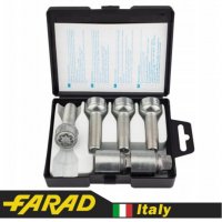 FARAD STARLOCK | Болты секретки М14х1.5х45 Сфера R14 Вращающееся кольцо + запасной ключ под 17