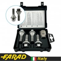 FARAD GALAXYLOCK | Болты секретки М12х1.25х31мм конус головка с вращением, 1 ключ под 19