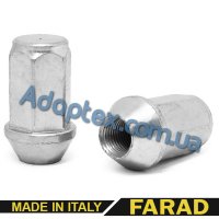 Гайка колесная M12x1,25x41мм Конус Цинк Ключ 19 (Subaru, Suzuki, Niva, Nissan, Infiniti, Matiz) Farad Италия