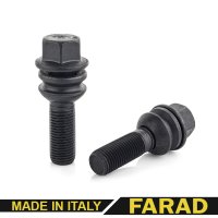 Болт колесный М14x1,5x36мм Сфера R14 Цинк Черный Ключ 19 FARAD (Италия) Audi Q7; Porsche Cayenne; Volkswagen Sharan, Touareg, Amarok, Transporter T5 (Оригинал)