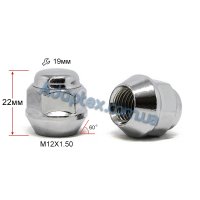 Гайка колесная М12x1,5x22мм Конус Ключ 19