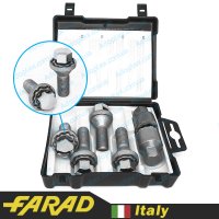 FARAD GALAXYLOCK | Болты секретки М14х1.25х28 Конус Вращающаяся головка BMW Ключ 17 (2 ключа)