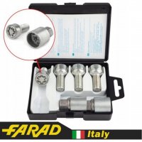 FARAD STARLOCK | Болты секретки М14х1.5х28 Сфера R14 Вращающееся кольцо (Mercedes-Benz, Volkswagen Crafter, Infiniti Q30, QX30) + запасной ключ под 17