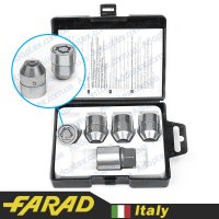 FARAD STARLOCK | Гайки секретки М12х1.25х30 Конус Вращающееся кольцо Ключ 21 (Subaru, Suzuki, Niva, Nissan, Infiniti)