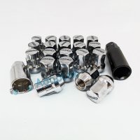 Комплект колесных гаек RAYS M12х1.5х32 Конус 16 гаек + 4 секретки (Хром)
