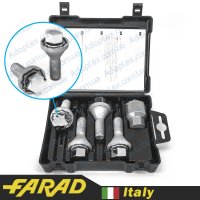FARAD GALAXYLOCK | Болты секретки М14х1.25х28 Конус Вращающаяся головка BMW Ключ 17