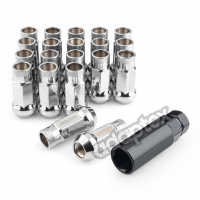 Комплект колесных тюнинг гаек М12x1,5x48мм Конус Хром Ключ 17