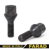 Болт колесный М12x1.25x24мм Конус Ключ 17 (Alfa Romeo, Fiat, Lancia, Citroen, Peugeot, Volvo, ВАЗ) Farad Италия
