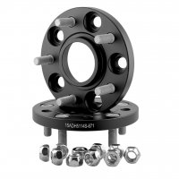 Колесная проставка-адаптер 15мм PCD 5х114.3 DIA 67.1 со шпильками 12x1.5 для Citroen, Dodge, Geely, Hyundai, Mazda, Mitsubishi, Peugeot (Кованая)