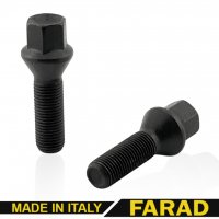Болт колесный  М14x1.5x37мм Конус Цинк Ключ 17 Чорный FARAD 