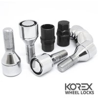 Korex | Болты секретные М14x1.5x28 Конус Вращающееся кольцо Ключ 17-19 (Audi, Seat, Skoda, Mercedes, Volkswagen) неоригинальные диски