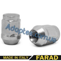 Гайка колесная M12x1,25x35мм Конус Цинк Ключ 21 (Subaru, Suzuki, Niva, Nissan, Infiniti, Matiz) Farad Италия