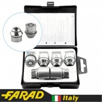 FARAD STARLOCK | Гайки секретки М12х1.5х29мм Конус Вращающееся кольцо (для оригинальных дисков Ford) + запасной ключ под 19