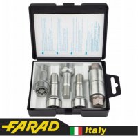 FARAD STARLOCK | Болты секретки М14х1.5х45 Сфера R14 Вращающееся кольцо + запасной ключ под 17 (Под родные диски) Mercedes-Benz CL (215); E (213); GE (461, 463); GLK (204); GLE (166, 292); ML (164);  GL (164); S (140, 220)