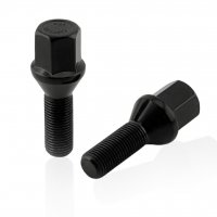 Болт колесный М12x1.25x28мм Конус (ВАЗ, ГАЗ, Fiat, Citroen, Lancia) Чёрный Хром Ключ 17 под литые диски