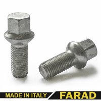 Болт колесный М14x1.5x32мм Сфера R13 Цинк Ключ 17 (Audi, Seat, Skoda, Volkswagen) FARAD (Италия) под литые диски  удлиненный