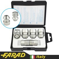 FARAD FLOWERLOCK | Гайки секретки М14x1.5x34мм Конус Вращающееся кольцо 2 ключа