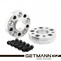 GETMANN | Колёсная проставка-адаптер 30мм PCD 4x100 DIA 56.1 с футорками 12х1.5 для для Chevrolet, Daewoo, Opel (Кованый алюминий)