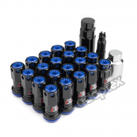 Комплект колесных гаек М12x1,5x45мм 16 гаек + 4 секретки под ключ 17 (Синие)