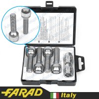 FARAD FLOWERLOCK | Болты секретки М14х1.5х45 Сфера R13 Вращающееся кольцо Ключ 17 (2 ключа)