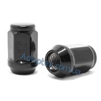 Гайка колесная М12x1,25x35мм Конус (Nissan, Subaru, Suzuki, Niva, Matiz) Черная Ключ 19