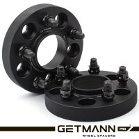 GETMANN | Колесная проставка-адаптер 25мм PCD 5x114.3 DIA 64.1 со шпильками 14x1.5 Кованая (Tesla Model 3; Model Y)