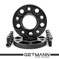 GETMANN | Колесная проставка-адаптер 20мм PCD 5x112 DIA 66.6 с футорками 14x1.5 для Audi, Mercedes-Benz, Porsche (Кованая)