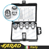 FARAD FLOWERLOCK | Гайки секретки М12x1.25x34 Конус Вращающееся кольцо (Great Wall, Subaru, Suzuki, Niva, Nissan, Infiniti, Matiz) ключ 21