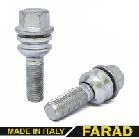 Болт колесный М14x1,5x36мм Сфера R14 Цинк Ключ 19 FARAD (Италия) Audi Q7; Porsche Cayenne; Volkswagen Sharan, Touareg, Amarok, Transporter T5 (Оригинал)