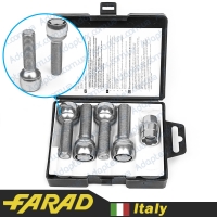 FARAD FLOWERLOCK | Болты секретки М14x1.5x45 Сфера R13 Вращающееся кольцо Ключ 17