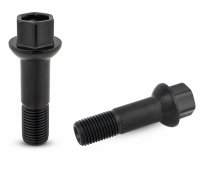 Болт колесный Mercedes М14x1,5x45мм Сфера R14 Чёрный Ключ 17 (неполная резьба) 