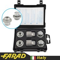 FARAD GALAXYLOCK | Гайки секретки М12х1.5х26мм Сфера Головка с вращением (Acura, Honda) + запасной ключ под 19