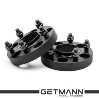 GETMANN | Колесная проставка-адаптер 25мм PCD 5х114.3 DIA 66.1 со шпильками 12x1.25 для Infiniti, Nissan, Renault (Кованая)