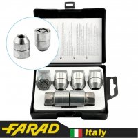 FARAD STARLOCK | Гайки секретки М12х1.25х30 Конус Вращающееся кольцо (Subaru, Suzuki, Niva, Nissan, Infiniti) + запасной ключ под 21