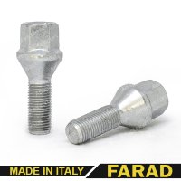 Болт колесный М12x1.25x28мм Конус Ключ 17 (Alfa Romeo, Fiat, Lancia, Citroen, Peugeot, Volvo, Jeep, ВАЗ) FARAD (Италия) под литые диски