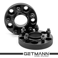 GETMANN | Колесная проставка-адаптер 25мм PCD 5x114.3 DIA 64.1 со шпильками 12x1.5 для Acura, Honda, Land Rover (Кованая)