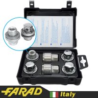 FARAD GALAXYLOCK | Гайки секретки М14х1.5х46 Прессшайба Вращающееся кольцо Ключ 22 (для оригинальных дисков Land Rover) 2 ключа