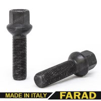 Болт колесный Mercedes М14x1,5x45мм Сфера R14 Чёрный цинк Ключ 17