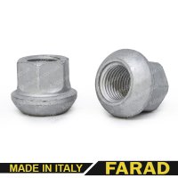 Гайка колесная М14x1,5x20мм Сфера R14 Цинк Ключ 19 FARAD (Италия)